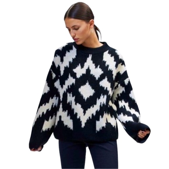 H&M Jacquard Knit sweater wool - Picture 1 of 10